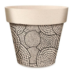 Les Tr&eacute;sors De Lily [R6620] - bambusest istutusmasin 'Boho' must beež - 95x84 mm (mosaiikringid) must