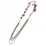 Les Tr&eacute;sors De Lily [R7750] - h&otilde;beroosa Flora disainerkaelakee - 100 cm - 3 cm Heleroosa