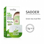 SADOER Clean Green Tea Kurkum Cleaning Mud Facial Mask Niisutav n&auml;omask Green tea