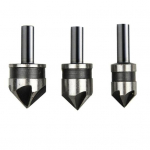 3Pcs Chamfer Countersink Kit High Strength Save Labor Long Lifespan Useful Wood Metal Boring Drill Bits Workshop Supplies