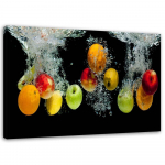 L&otilde;uendiprint Fruit Vegetables Water 60x40 mitmev&auml;rviline