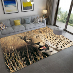 Avaleht 3D Leopardimustriga suured vaibad elutuppa Luksuslikud loomavaibad Magamistoa Pehme k&auml;sn Vannituba K&ouml;&ouml;k P&otilde;randamatt Uksematt 100cm x 150cm
