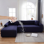 Veekindlad elastsed diivanikatted elutuppa &Uuml;hev&auml;rviline diivani kate Stretch diivanikate nurk L-kujuline diivan, vaja osta 2tk 2 seater 140-185cm tumesinine v&auml;rv