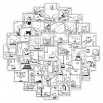 60 tk Uued kleebised Armsad kleebised S&uuml;learvuti mobiiltelefoni kleebised