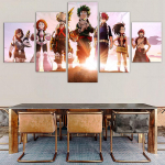 5 t&uuml;kki My Hero Academia Kaks kangelast Filmiplakatid L&otilde;uendmaalid Seinakunst Boku No Hero Academia Filmiplakat Seinakaunistus 20x35cm*2 20x45cm*2 20x55cm*1