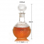 Tere Kodu Baar &uuml;mmargune pallikujuline kristallviski veini&otilde;lu joogiklaaspudel karahvin Viski lik&ouml;&ouml;ri karahvin veekann riistvara T&ouml;&ouml;riistad 1000ml