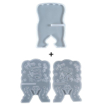 Deformatsioonivastane kleepuv silikoonist raamatualuse vorm, mida on lihtne lahti monteerida epoksiidist valuvorm k&auml;sit&ouml;&ouml; jaoks