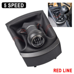 Autode kujundamise tarvikud K&auml;iguvahetusnupp hoob Gaiter pakiruumi katte krae SEAT Ibiza 2002 2003 2004 2005 2006 2007 jaoks 5 Speed Black Line black