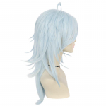 Helevalge pikk parukas cosplay anime Kemono Jihen Akira kost&uuml;&uuml;m kuumakindel s&uuml;nteetiline juus peoparukad 26INCH taevasinine v&auml;rv