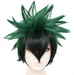 Anime My Hero Academia Boku no Hiro Akademia Parukad Izuku Midoriya L&uuml;hike Roheline Must Ombre Kuumakindel Cosplay Parukas One Size roheline