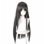 Anime 75cm Sakurajima Mai Cosplay sirge hall parukas Rascal ei unista j&auml;nkut&uuml;drukust Senpai Seishun Buta Yarou s&uuml;nteetiline parukas 75CM must
