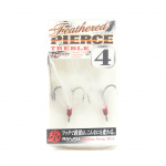 Ryugi HFP046 Treble Hooks Feathered Suurus 4 Valge (2328)