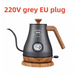 220V/ 110V 1L veekeetja 304 roostevabast terasest hanekelaga tila &uuml;levalatav kohvikann &otilde;huke teekann koos grey 220V EU plug