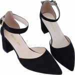 Naiste 55 mm sametist varba pahkluu rihm Slingback pumbad k&otilde;rged kontsad pumbaga peo pulmakleidi kingad 35 must