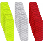 Pakis 24 hoiatavat helkurkleebist 3 x 8 cm Ohutushoiatuslint Isekleepuv helkurteip jalgratastele Vankrid Koolikotid Seljakott 11x8x2cm