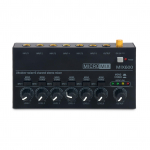 Mini helimikser Stereo liinimikser &uuml;limadala m&uuml;ratasemega 6-kanaliga kitarride bassi segamiseks EU Plug must