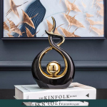 Kaasaegne luksuslik elutuba Kodukaunistamise tarvikud Abstraktsed keraamilised kujukesed Kontorikaunistus Laud Suveniirid K&auml;sit&ouml;&ouml; kingitus M