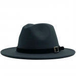 Uus meeste naiste laia &auml;&auml;rega villane vildist Fedora Panama m&uuml;ts v&ouml;&ouml;pandlaga Jazz Trilby Cap Party pidulik silindriga valge, must 58&ndash;60 cm 56-58CM