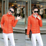 Naiste sulejope Talvine l&uuml;hike kapuutsiga soe &otilde;huke moodne &uuml;hev&auml;rviline jope XXXL oranž