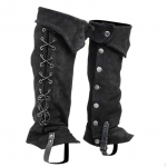 Kunstnahast saapakatted Steampunk Spats k&otilde;rned kedrid jalakaitsed topsid ratsu tarvikud must