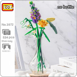 LOZ 1672 Igavene Lilletaim Violetne Tulip Astrantiamejor Maikelluke Miniklotsid Tellised Ehitusm&auml;nguasi lastele Karbita