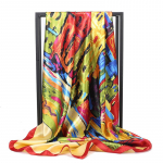 Kvaliteetsed luksuslikud siidist sallid peapael Sallid kaelasall naistele kett siidist sall naiste dekoratiivne sall 90*90cm punane