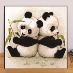 5D isetehtud teemantmaal Armas hiiglaslik panda teemanttikandid T&auml;iskihiline anime ristpistes komplektid kodukaunistus k&auml;sitsi valmistatud kingitus Round 30x30cm