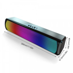 Kaasaskantav traadita bassik&otilde;lar RGB taustvalgustusega v&auml;rvilise valgusega Bluetooth-&uuml;hilduv k&otilde;lar koduseks lauaarvuti s&uuml;learvuti toeks TF-kaart USB must