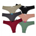 Puuvillased Stringid Alusp&uuml;ksid Seksikad pitsist G string p&uuml;ksid &Uuml;hev&auml;rvilised naiste aluspesu alusp&uuml;ksid naistele 6 tk / partii M