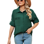 JKAASHDK naiste moe vabaaja &uuml;hev&auml;rviline prinditud kevad-s&uuml;gis pikkade varrukatega POLO kaelapluusid ja s&auml;rgid S valge