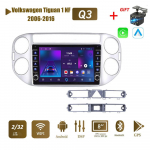 Icreative jaoks Volkswagen Tiguan 1 NF 2006-2016 koos nupu nupuga Android autoraadio multimeediumipleier Navigatsioon stereo GPS 2 Din Carplay 2+32GB 2+32GB