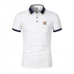 Kvaliteetne &auml;rilooma rebase tikitud meeste ja naiste POLO s&auml;rk slim fit sportlikud hingavad l&uuml;hikesed varrukad XXXL valge