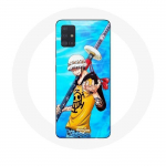 &Uuml;mbris Samsung Galaxy A51 5G One Piece Manga Trafalgar Law m&otilde;&otilde;ga jaoks