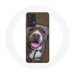 &Uuml;mbris Samsung Galaxy A32 5G Pitbull Dog jaoks, valge hall