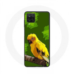 Samsung Galaxy A12 &uuml;mbris Parrot Parakeets kollane sinine taust