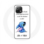 &Uuml;mbris Xiaomi Mi 11 Lite Lilo ja Stitch Ohana Quote White jaoks