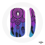 Juhtmeta hiire unen&auml;op&uuml;&uuml;dja ​​must sinine ja lilla taust