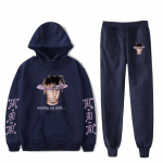 R&auml;ppar Juice Wrld Print S&uuml;gis/talv meeste/naiste puuvillane dressi&uuml;likond vabaaja kapuuts + p&uuml;ksid 2tk Komplektid T&auml;navar&otilde;ivad Unisex r&otilde;ivad L