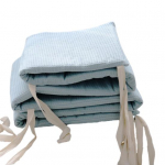 V&auml;ikelapse v&otilde;revoodi pehme tekstuuriga eemaldatav pestav &uuml;hes t&uuml;kis beebivoodi kaitseraua padi kodu jaoks 200cm sinine