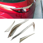 For Mazda Cx-5 Cx5 2017 2018 ABS Chrome Rear Tail Light Taillight Lamp Cover Trim Lid Eyelid Eyebrow Molding Garnish accessories gray