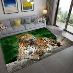 Moodne leopardimustriga vaip p&otilde;randal 3D loomatr&uuml;kiga suur vaip elutuppa pehme k&auml;snaga vannitoamatt imav libisemiskindel 160x200cm