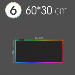 LED-valgusega hiirematt RGB klaviatuuri kate Lauamatt V&auml;rvilise pinnaga hiirematt Veekindel mitmes suuruses maailm arvutim&auml;ngija CS Dota LED 60 x 30 cm