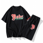 Suvine l&uuml;hikeste varrukatega spordi&uuml;likond meeste &uuml;likond Korea Slim Trend kaheosaline vabaaja spordi&uuml;likond XXXXL valge