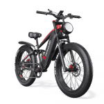 Elektrijalgratas t&auml;iskasvanutele 1000 W, 26 Fat Tire elektrijalgratas 48V 18Ah eemaldatava akuga, 7 kiirust 26 Inch punane