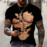 Muscle Men T-s&auml;rk k&otilde;ht Muscle3D prinditud meeste moe isikup&auml;ra l&uuml;hikeste varrukatega suvised lahedad t&auml;navar&otilde;ivad, suured topid 2XL