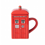 Creative Retro Police Booth Cup keraamiline tass Phone Booth keraamiline tass kaanekujulise tassiga punane