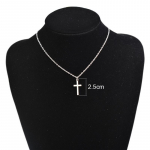Moodne Lihtne Rist Ripats Kaelakee Naistele Mehed S&otilde;brad Vintage h&otilde;bedase v&auml;rvi ristkett v&otilde;lu ehted j&otilde;ulukingid 2.5cm Cross