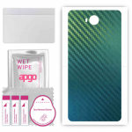 apgo Protective Skin Sticker for the back compatible with Cubot A5, Wrap Film, Foil, Vinyl - Pattern Carbon Chameleon CAKA1