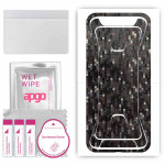 apgo Protective Skin Sticker for the back compatible with Black Shark, Wrap Film, Foil, Vinyl - Pattern Carbon Black Pixel