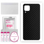 apgo Protective Skin Sticker for the back compatible with Huawei P40 lite, Wrap Film, Foil, Vinyl - Pattern Carbon Black